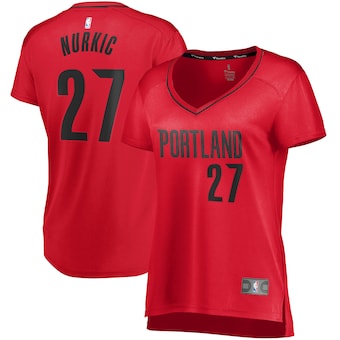 womens fanatics branded jusuf nurkic red portland trail blaz-249